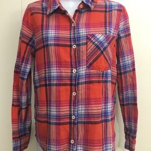 Forever 21 Small 100% cotton button down plaid